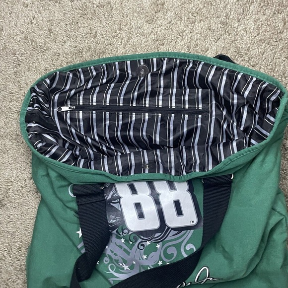 Nascar Dale‎ Earnhardt Jr. Racing Woman Shoulder Bag #88 Green Zip Pocket - Picture 4 of 5